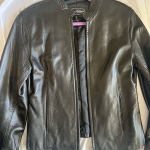 Nice black leather jacket size medium